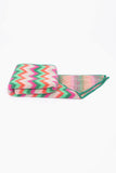 Heavyweight Scarf - Green/Fuchsia, Zig Zag