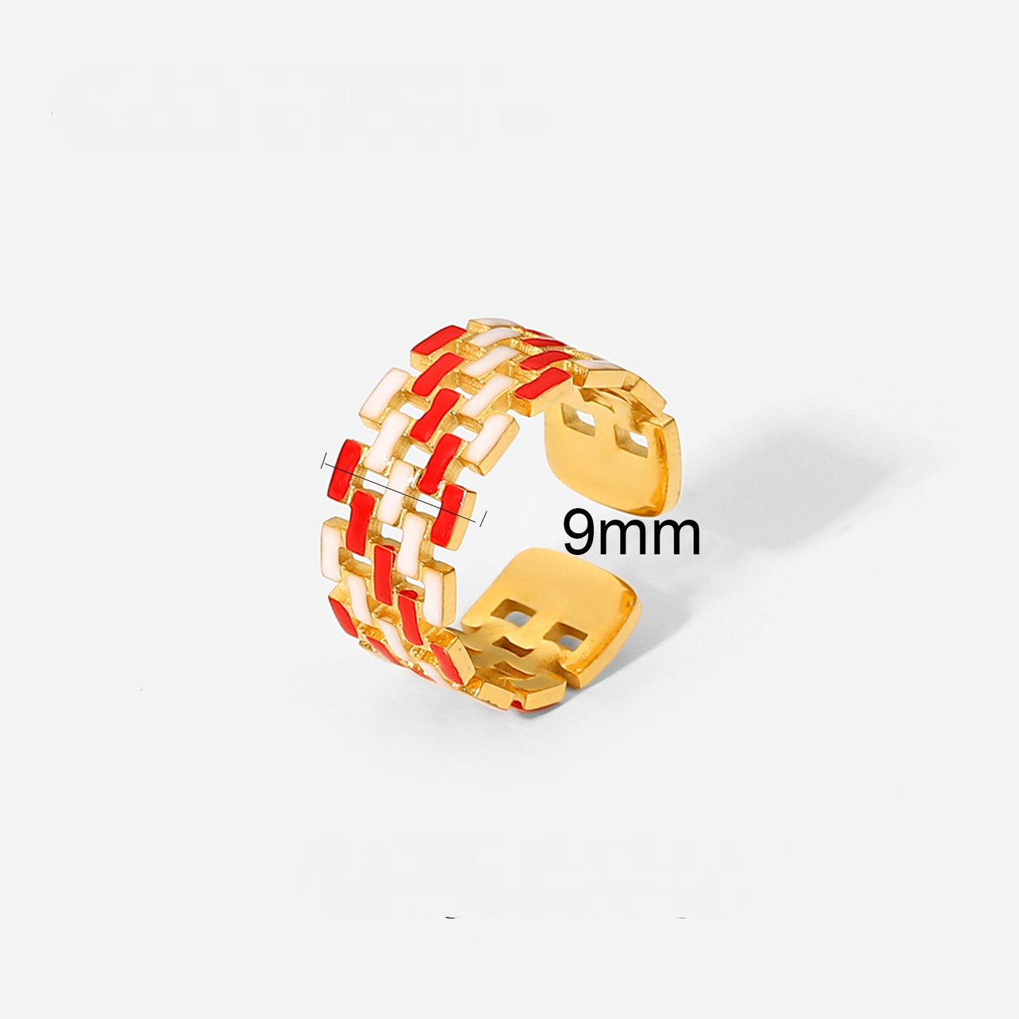 Coloured Woven Enamel Ring