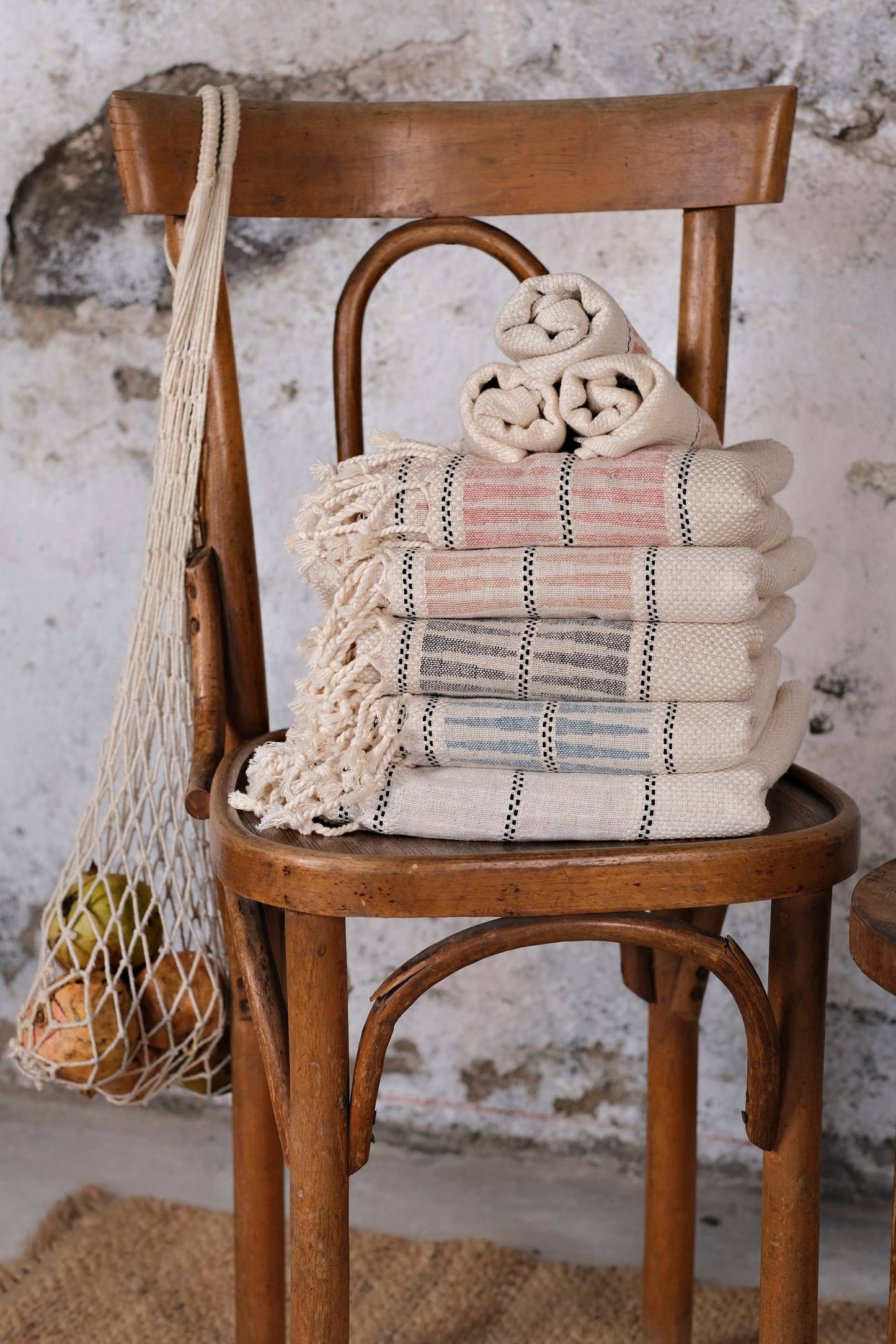 Red/Cream Peshtemal Hand Towel