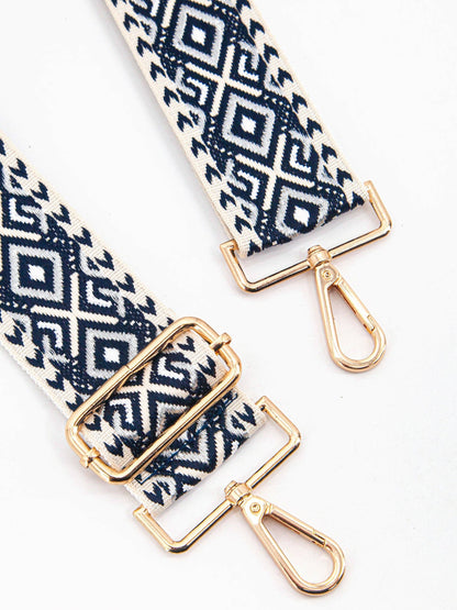 Bag Strap - Woven Navy/Silver
