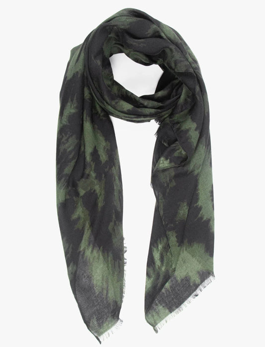 Khaki Tie-Dye Scarf