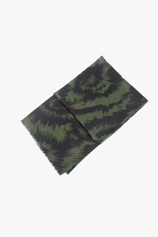 Khaki Tie-Dye Scarf