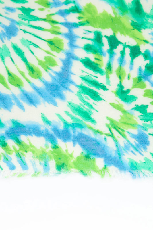 Supersoft Green Tie dye scarf/sarong