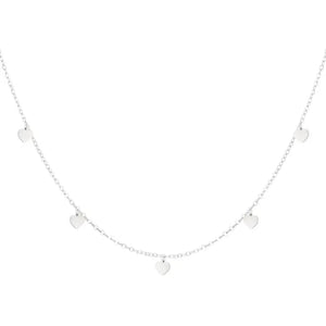 Heart Charm Necklace - Silver