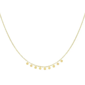 Necklace with Round Discs - Gold