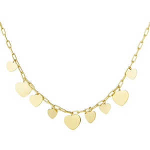 Heart Pendant Necklace - Gold