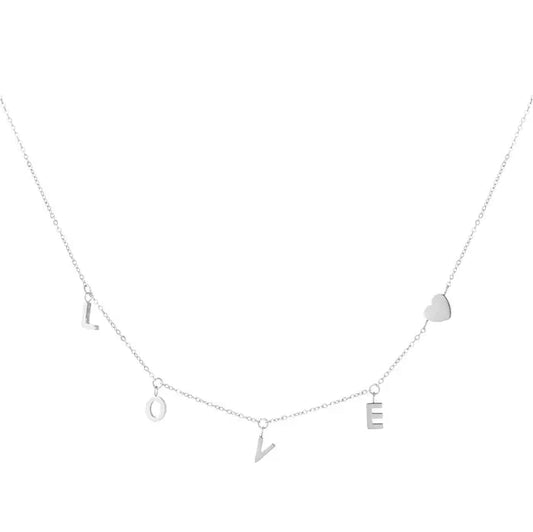 Love Letters Necklace - Silver