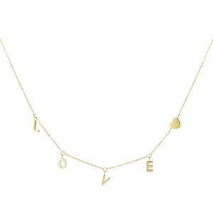 Love Letters Necklace - Gold