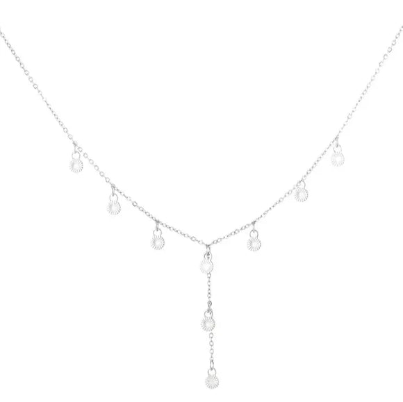 Necklace with Round Charms - Silver