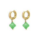 Emerald Clover Earrings