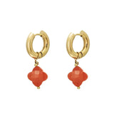 Boucles d'oreilles Trèfle Orange