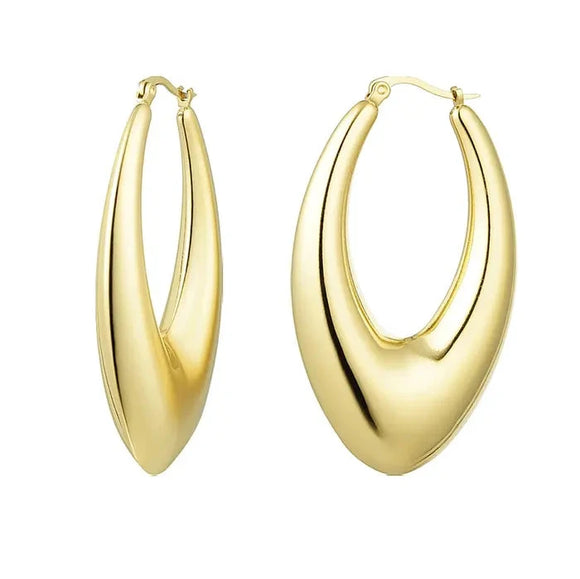 Gold statement earrings