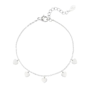 Pulsera delicada de corazón - Plata