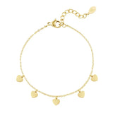 Pulsera delicada de corazón - oro