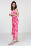 Pink Printed Cotton scarf/sarong