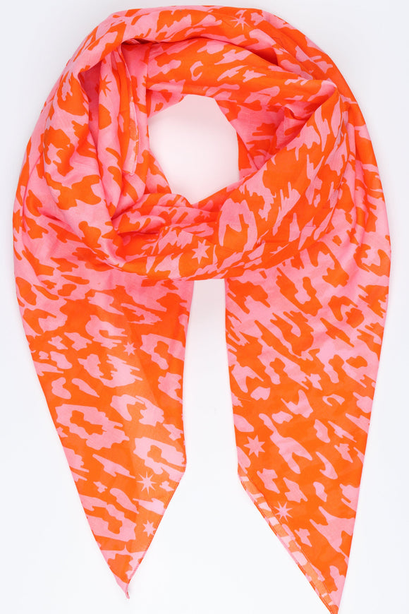 Pink Animal print scarf/sarong