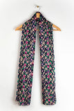 Lightweight Scarf - Navy Blue, Abstract Spot