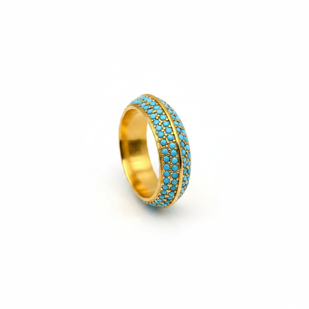 Chunky Turquoise Studded Ring