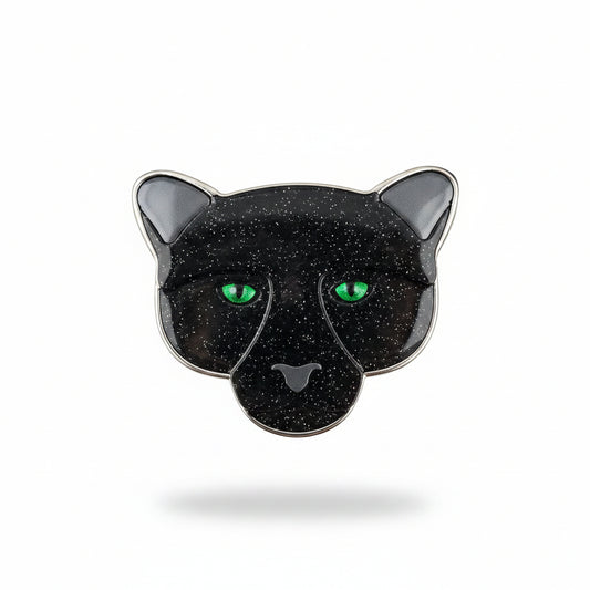 Black Panther's Head Acrylic Brooch