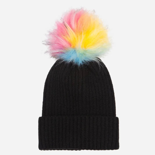 Black PomPom Hat