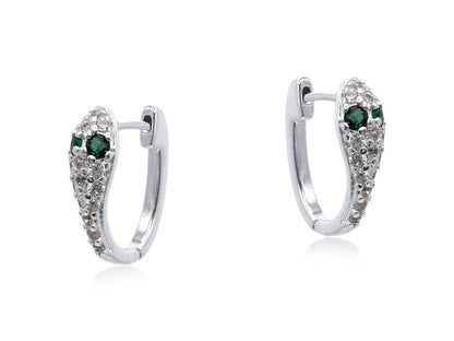 Gold Snake Huggie Earrings