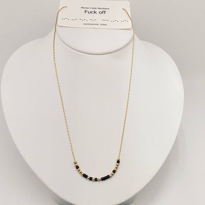 Secret Message Morse Code Necklace