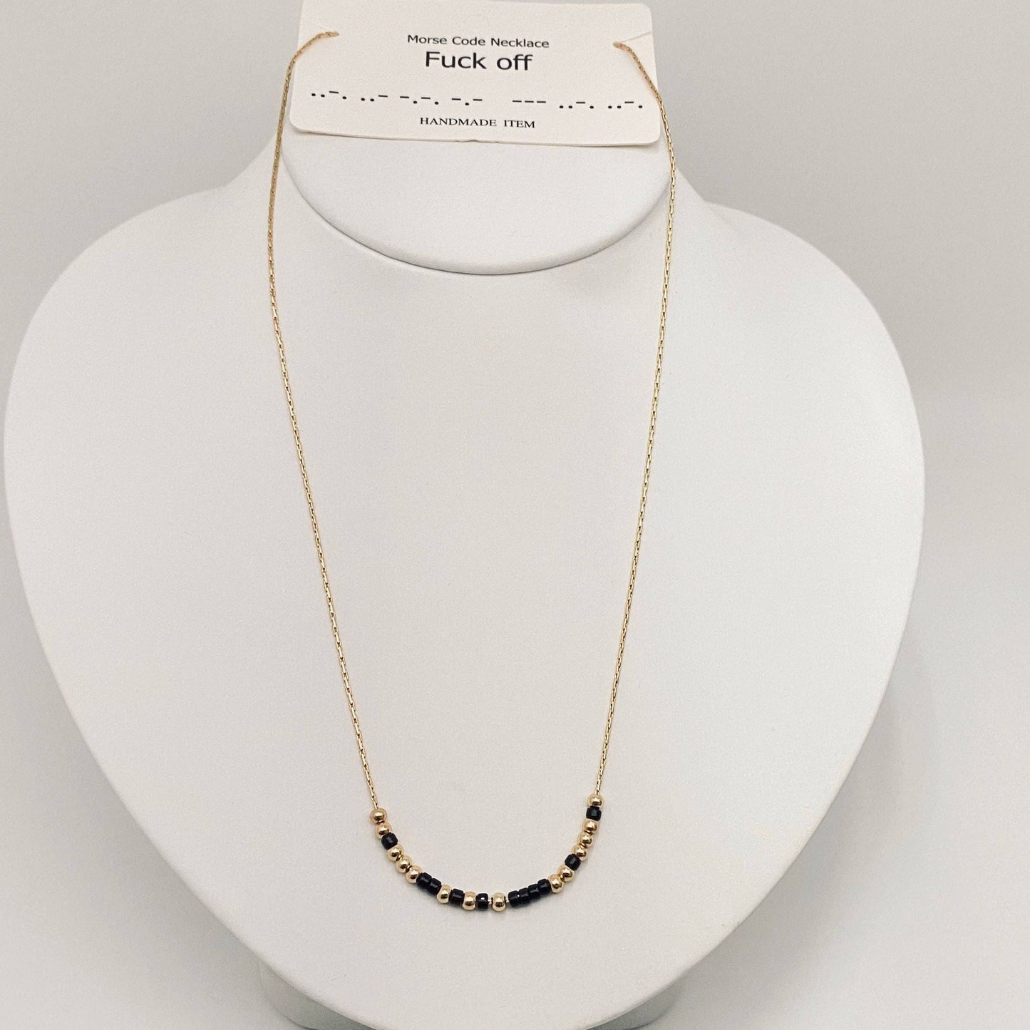 Secret Message Morse Code Necklace: I can