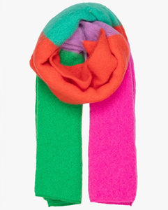 Heavyweight Scarf - Orange/Green, Colour Block