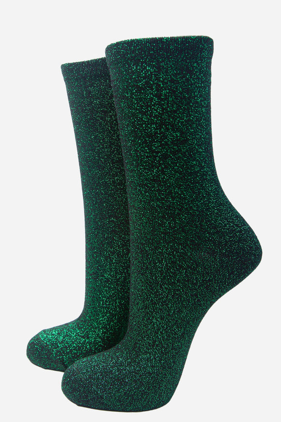 Socks - Green Glitter