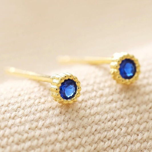 Birthstone Studs - Sapphire