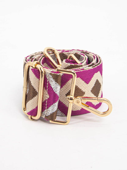 Correa para bolso Aztek - Amarillo/Dorado/Rosa