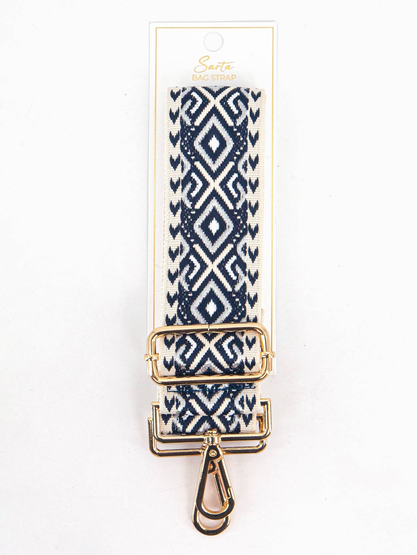Bag Strap - Woven Navy/Silver