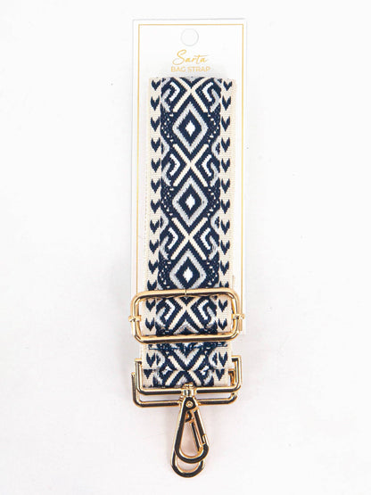 Bag Strap - Woven Navy/Silver
