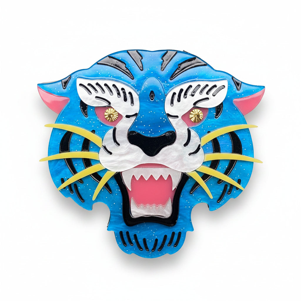 Acrylic Tiger Brooch