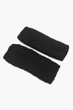 Black textured Wrist Warmers