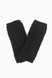 Black textured Wrist Warmers