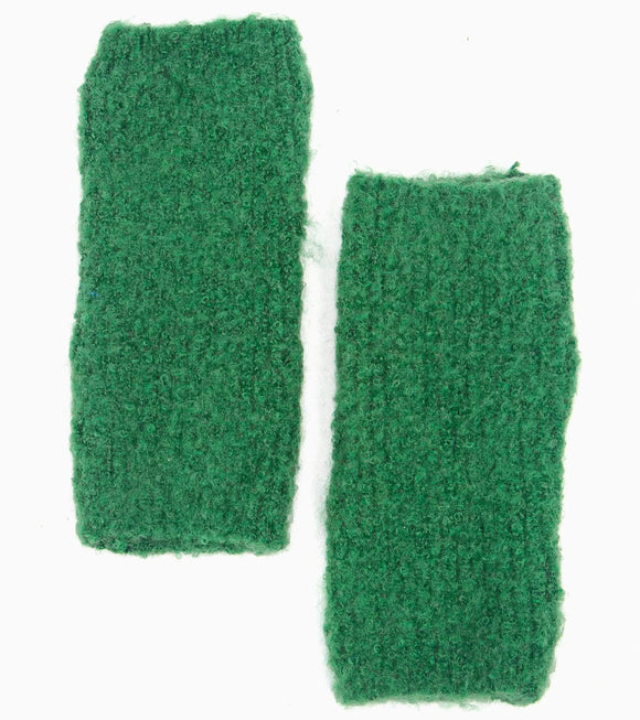 Green textured Wrist Warmers