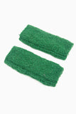 Green textured Wrist Warmers