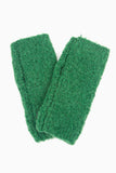 Green textured Wrist Warmers