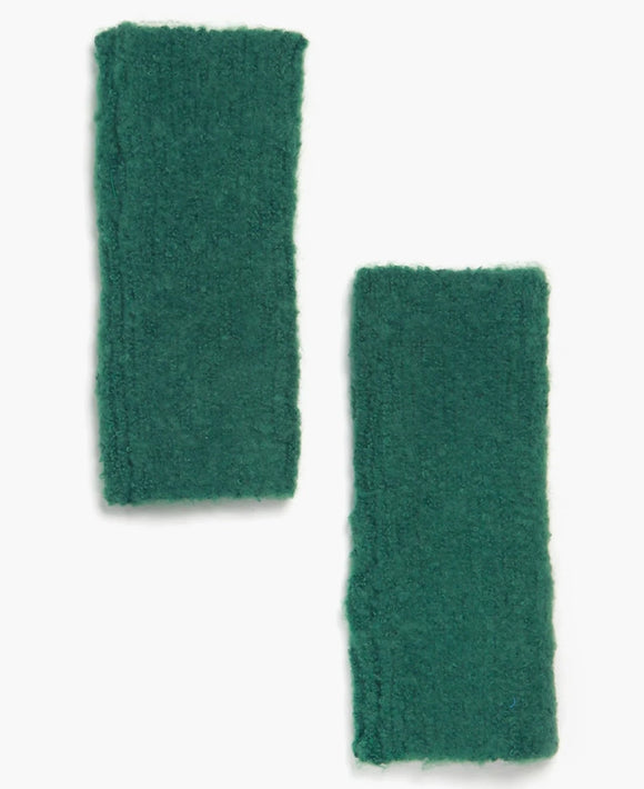 Green textured Wrist Warmers