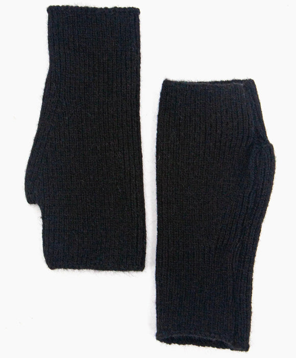 Wrist Warmers - Black, Knitted