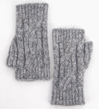 Wrist Warmers - Dark Grey, Cable Knit