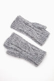 Wrist Warmers - Dark Grey, Cable Knit