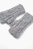 Wrist Warmers - Dark Grey, Cable Knit