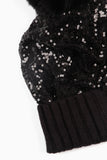 Pom Pom Hat - Black, Sequin