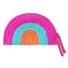 Rainbow Straw Clutch bag