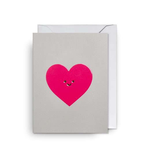 Card - Pink Smiley Heart