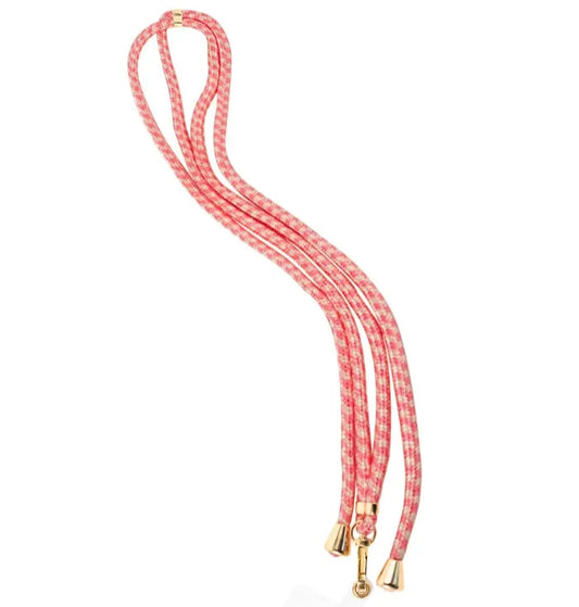 Double Woven Mobile Phone Strap - Coral