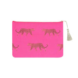 Neon Pink Leopard Makeup bag