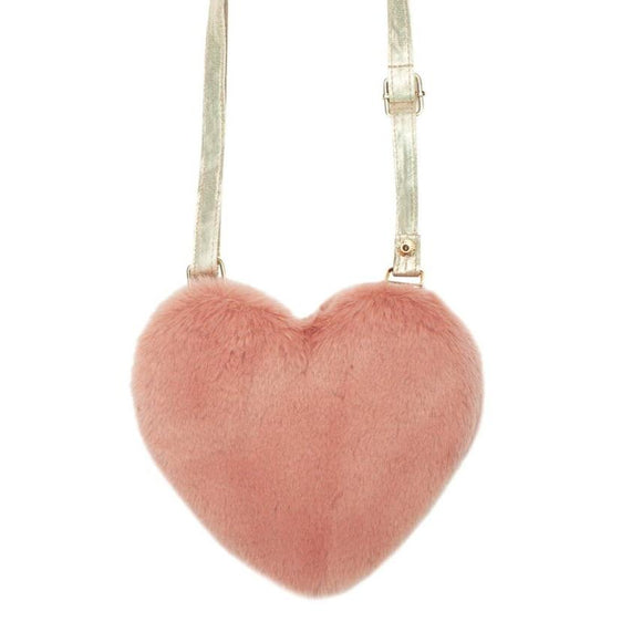 Kids Fluffy Heart Bag